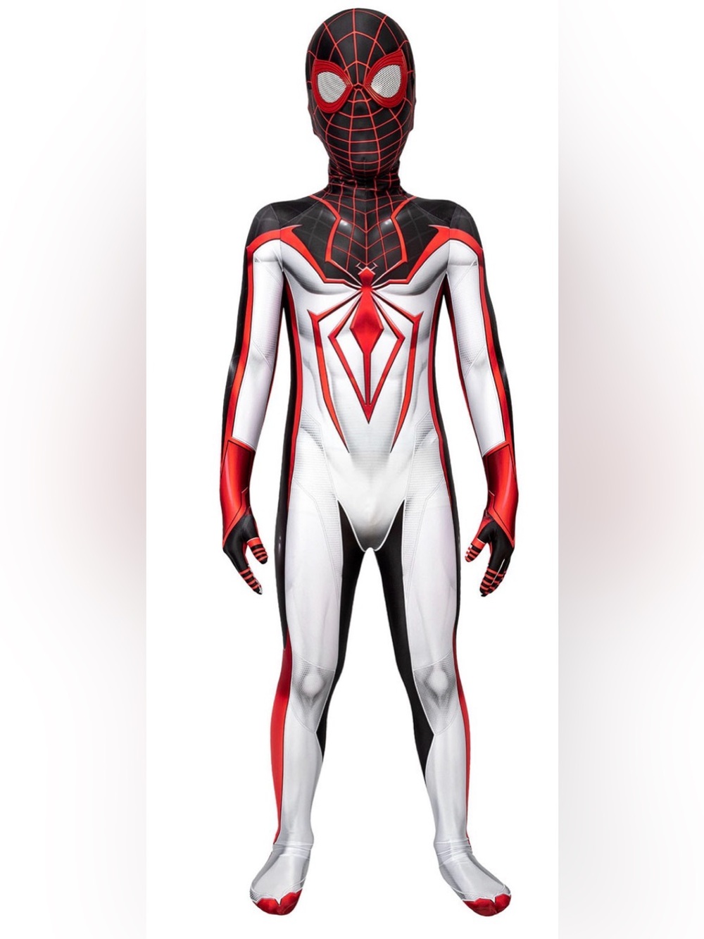 NWT Toddler/Child Spider ManCostume Cosplay One Piece Jumpsuit Face Mask - 3/4T